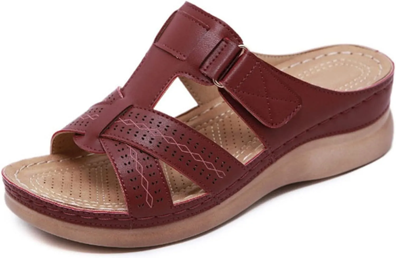 Ladmiple Womens Sandals With Arch Support Plantar Fasciitis Comfortable Orthotic Flip Flops Dressy Summer Orthopedic Slides