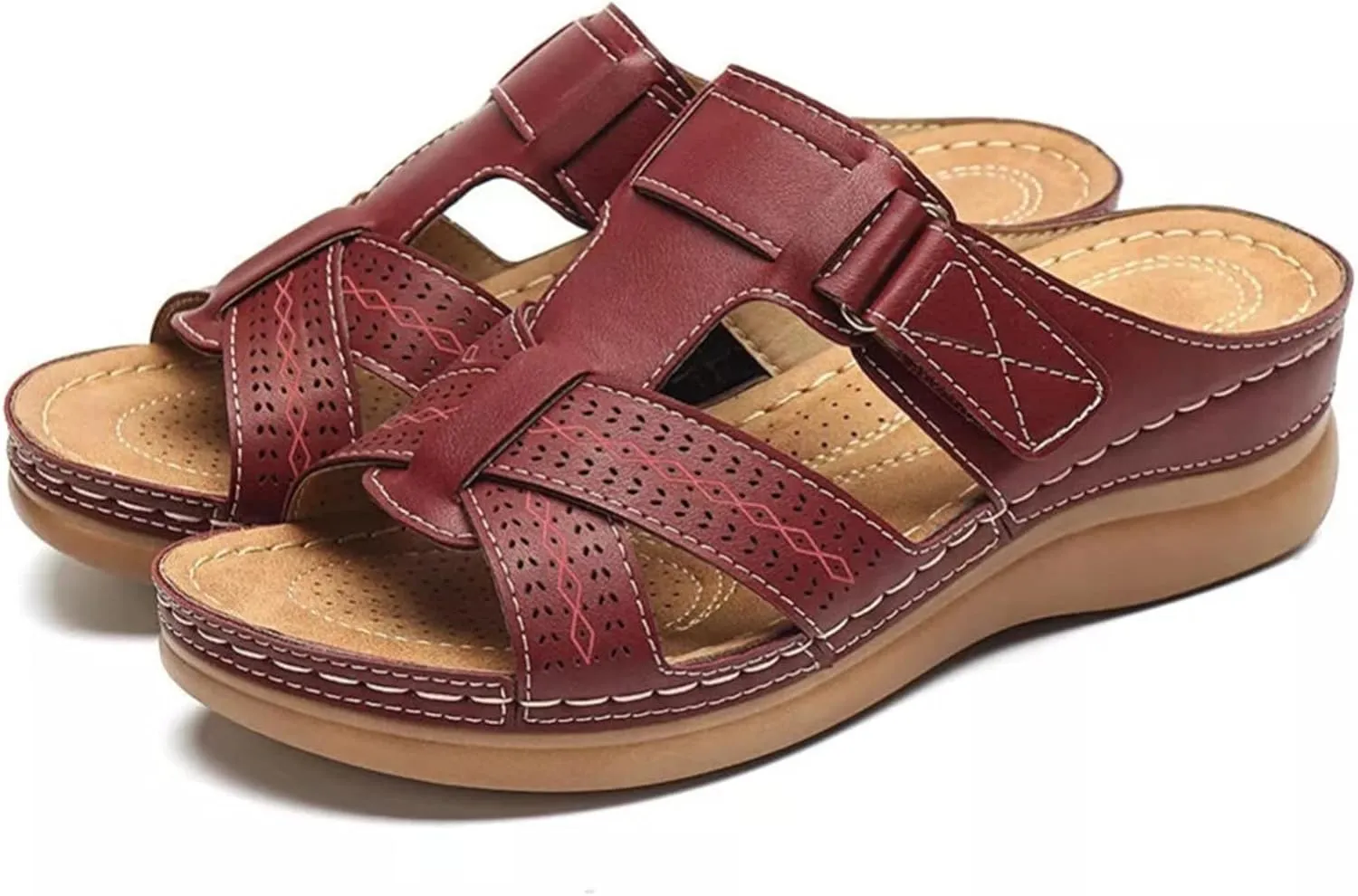 Ladmiple Womens Sandals With Arch Support Plantar Fasciitis Comfortable Orthotic Flip Flops Dressy Summer Orthopedic Slides