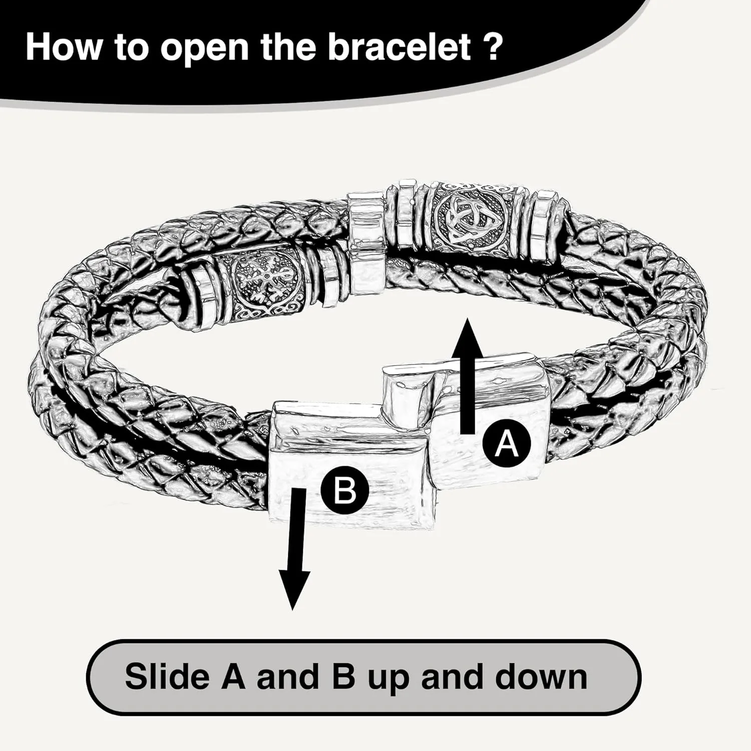 Leather Bracelet For Men Braided Jewelry Braclets Bangle Cool Black brown Wrist bracelet