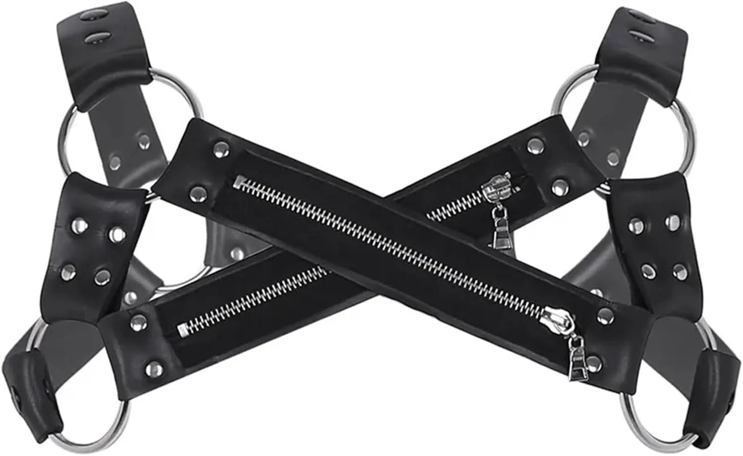 Leather Harness For Mens Bondage Night Clubwear Gay Shoulder Body Chest Muscle Harness Belt Straps Costumes