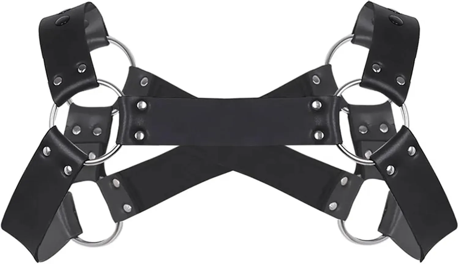 Leather Harness For Mens Bondage Night Clubwear Gay Shoulder Body Chest Muscle Harness Belt Straps Costumes