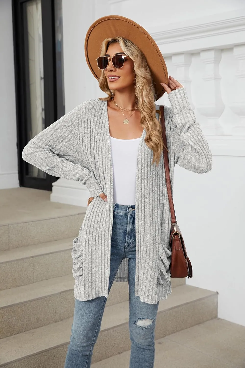 Lightweight Cardigans for Women Fashion Casual Oversized Long Sleeve Cardigan Sweater Loose Dressy Fall Holiday Tops