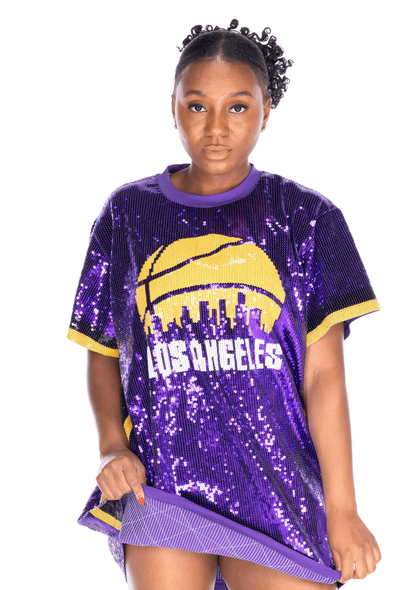 Los Angeles Basketball Sequin Dress