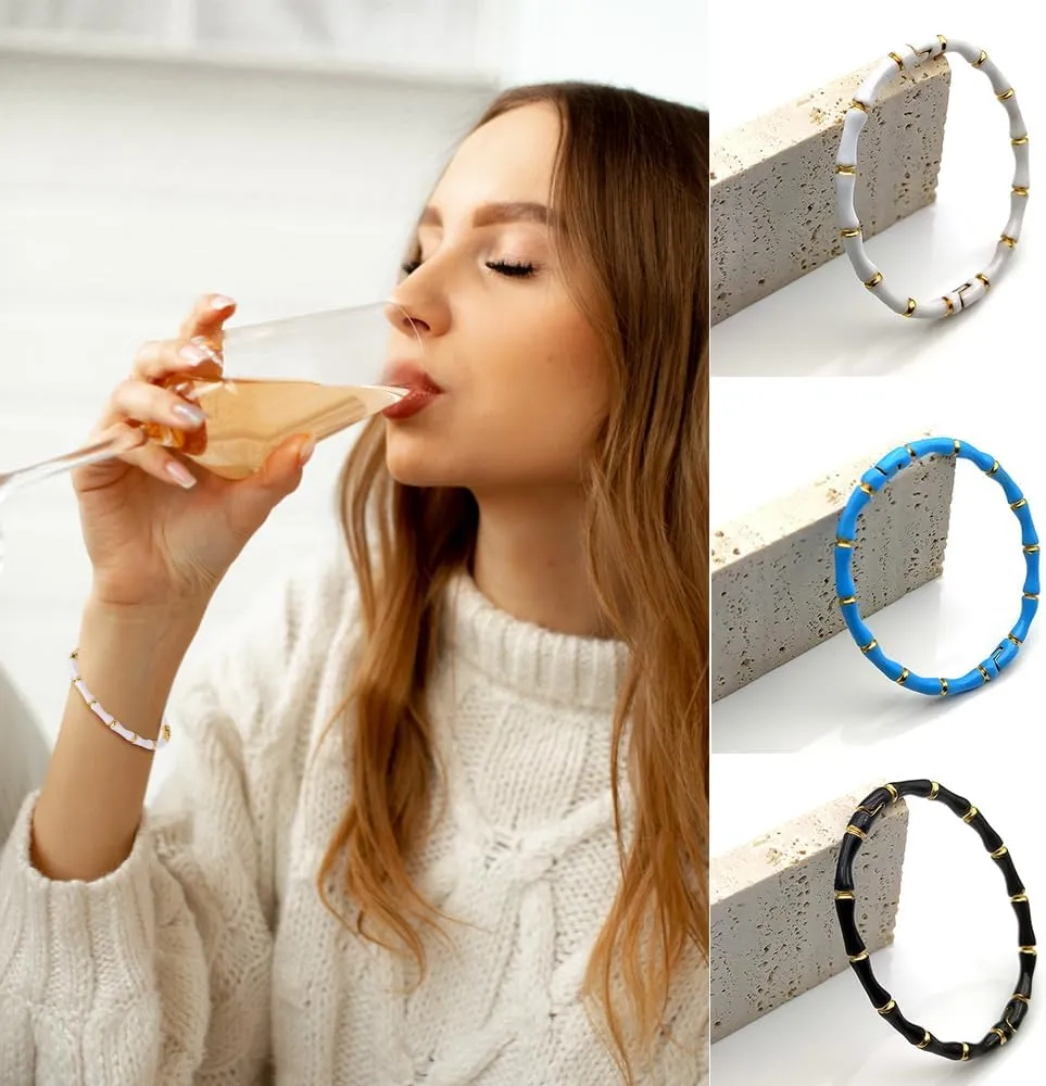 Love Friendship Bracelet Bangle Colorful Enamel Bangles Bracelets for Women Party Fashion Bamboo Design Gold Bracelet Bangles Jewelry Birthday with Gifts Box