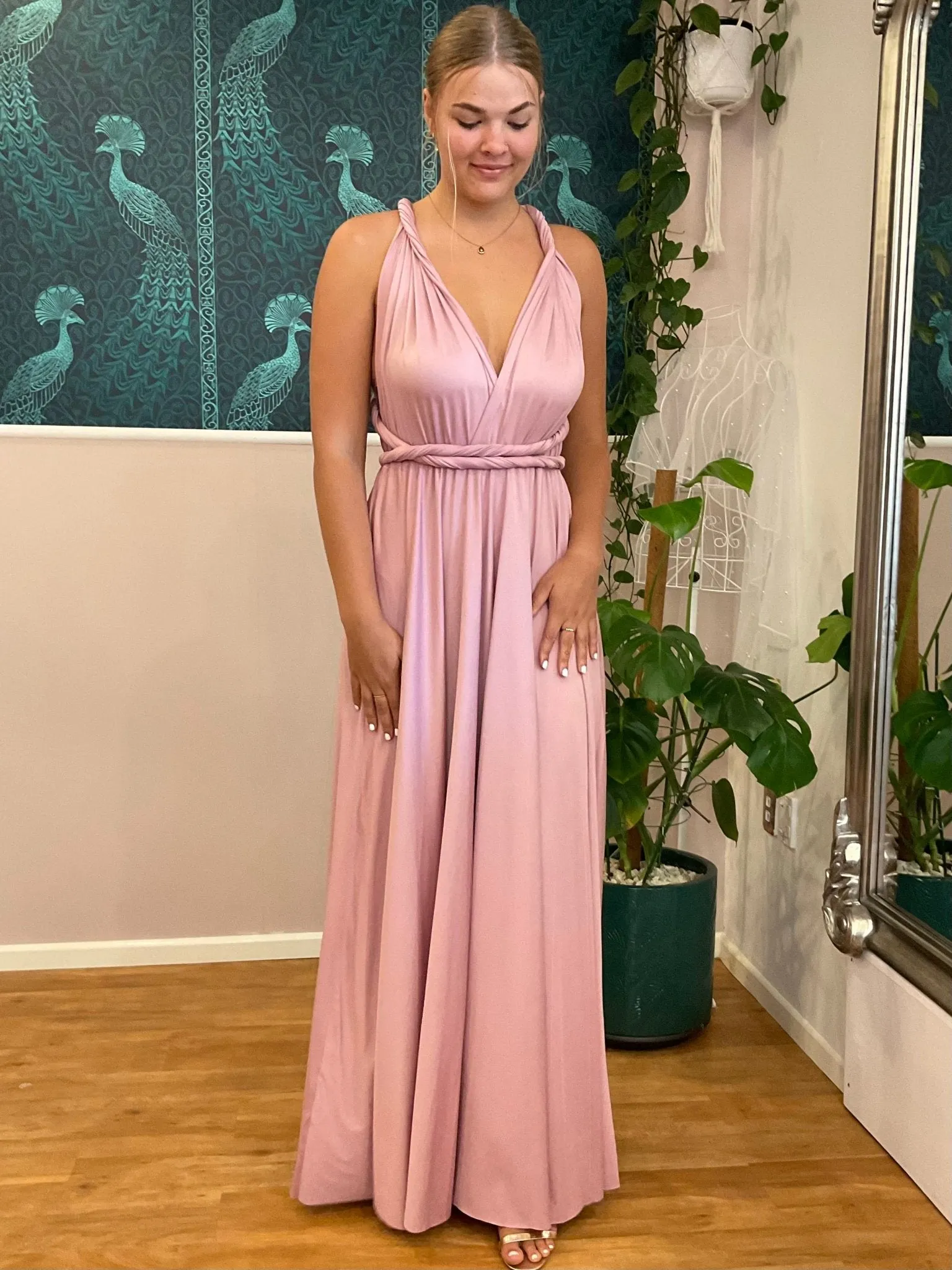 Luxe London Pink Convertible Infinity bridesmaid dress Express NZ Wide