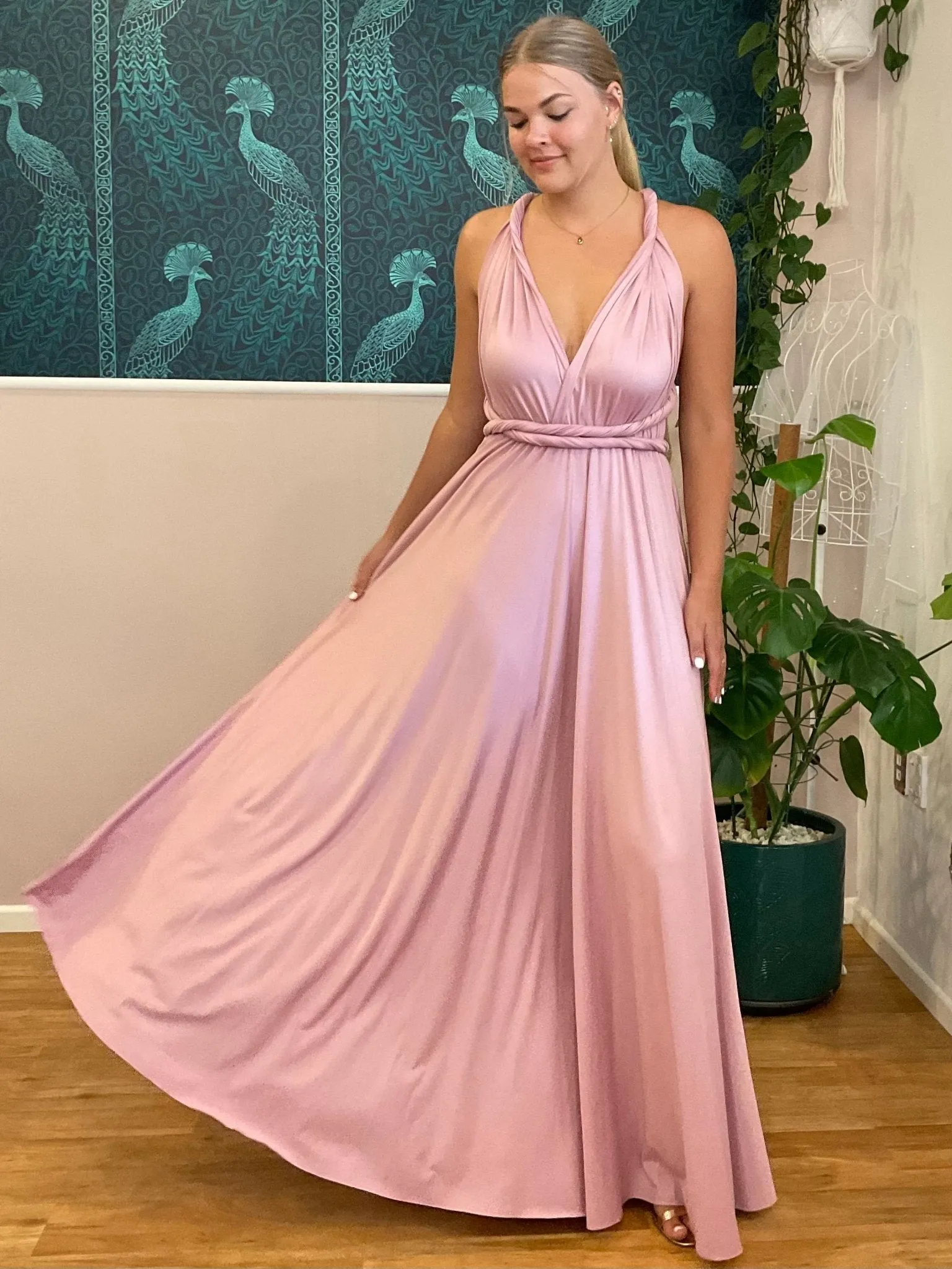Luxe London Pink Convertible Infinity bridesmaid dress Express NZ Wide