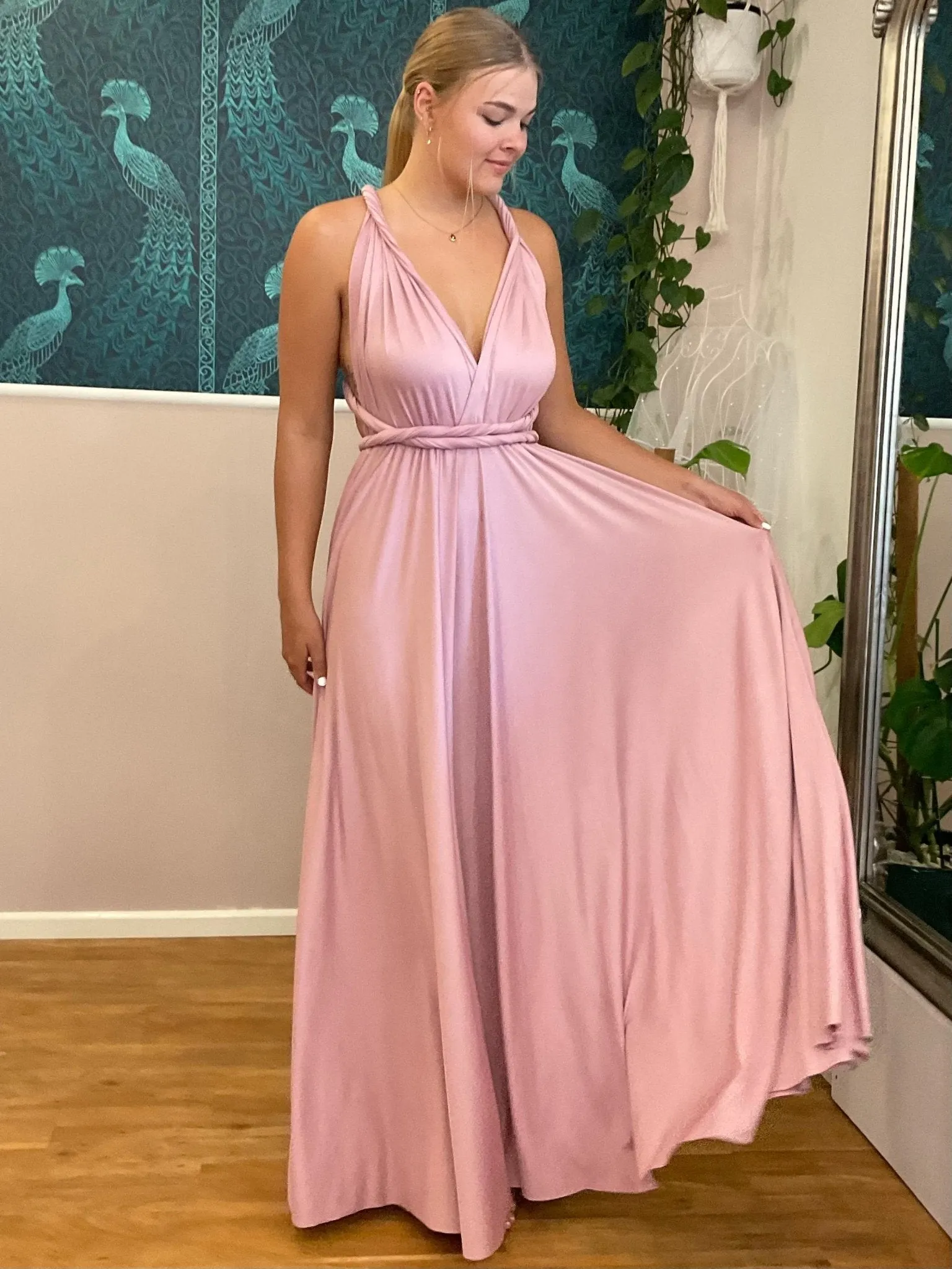 Luxe London Pink Convertible Infinity bridesmaid dress Express NZ Wide