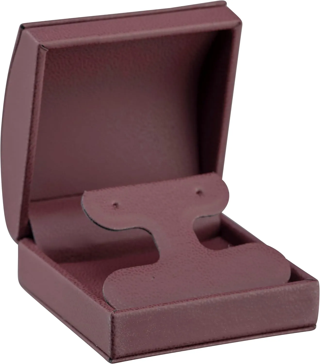 Luxury Dome-Shape Leather T-Style Earring Box for Women & Girls  Jewelry Gift Box Ideal for Hanging Earrings & Hoops  Earring Case with Cream Ribbed Outer Box & Matching Bow Ribbon