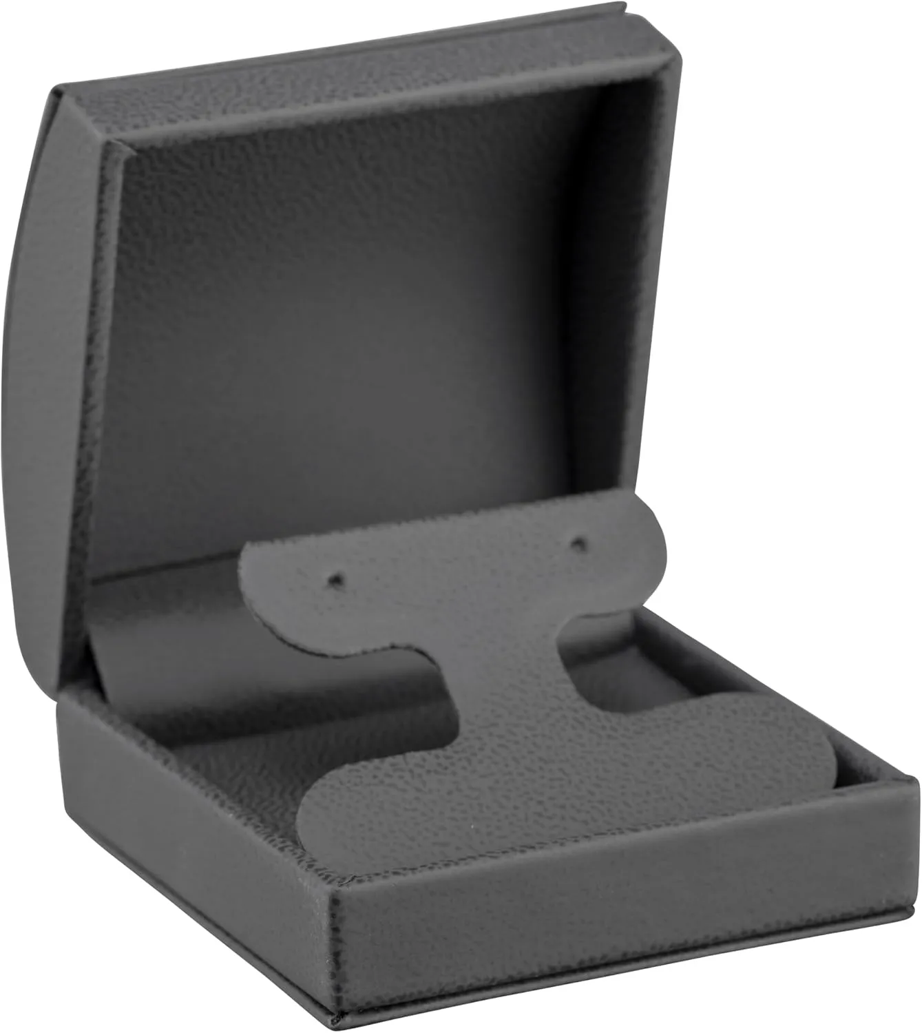 Luxury Dome-Shape Leather T-Style Earring Box for Women & Girls  Jewelry Gift Box Ideal for Hanging Earrings & Hoops  Earring Case with Cream Ribbed Outer Box & Matching Bow Ribbon