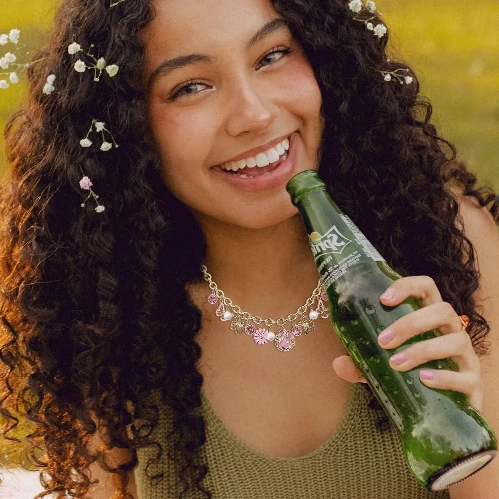 Madison Tyler Gold Necklace for Women | Pendant Necklace | Gold Chain Necklaces for Women | Flower Necklace Trendy | Spring Necklace Jewelry for Women Gift