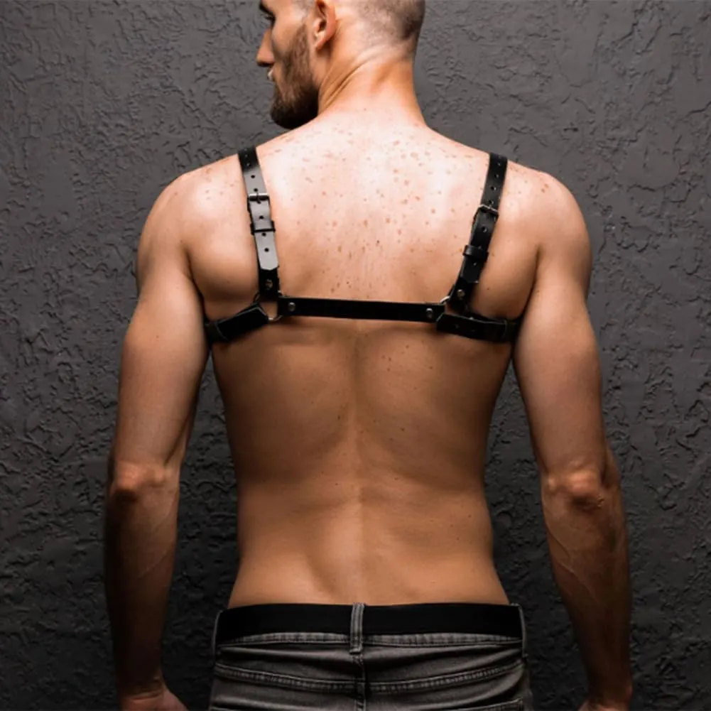 Men Leather Strap Body Harness Belts Adjustable Halloween Costume Masquerade Party Carnival