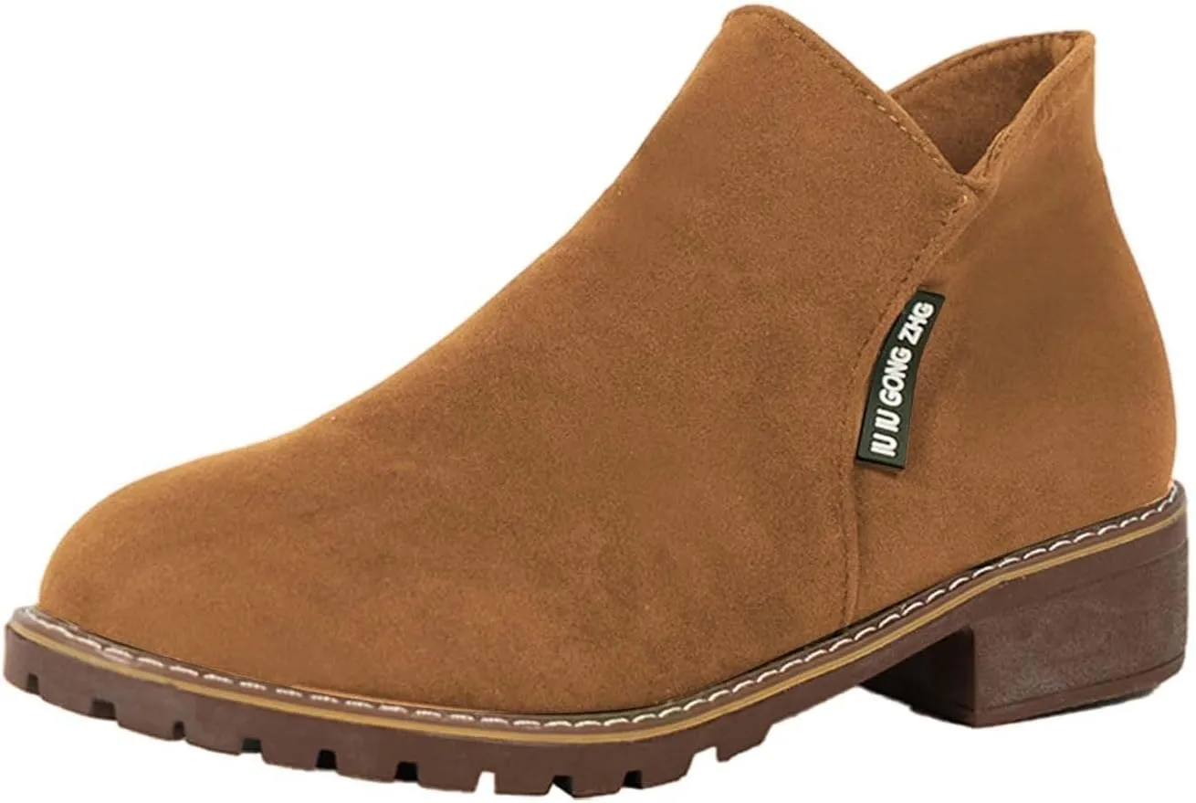 Mens Ankle Boots Womens Fashion Boots Comfortable Ankle Boots for Women Work Booties for Women Womens Ankle Boots Low Heel Orthopedic Flat Ankle Booties for Women No Heel