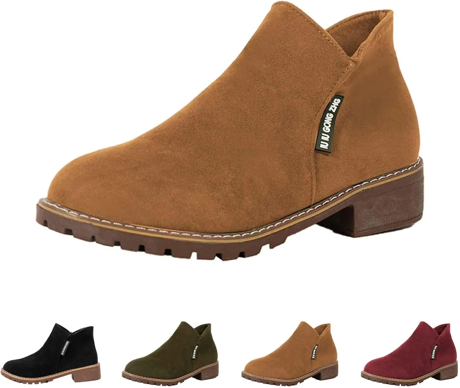 Mens Ankle Boots Womens Fashion Boots Comfortable Ankle Boots for Women Work Booties for Women Womens Ankle Boots Low Heel Orthopedic Flat Ankle Booties for Women No Heel