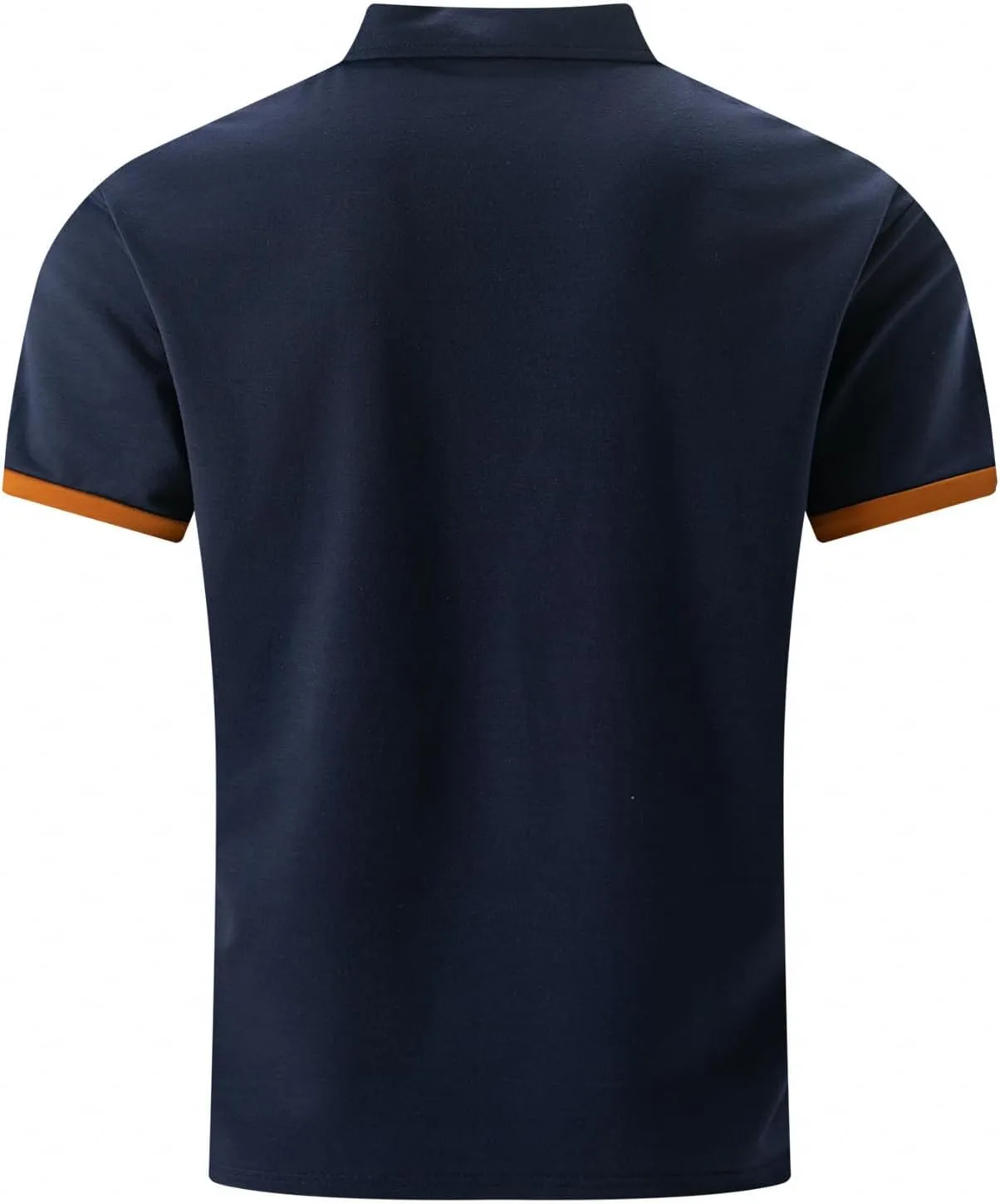 Mens Casual Polo Shirts Classic Short Sleeve Golf Shirt Fashion Button Cotton Top with Pocket