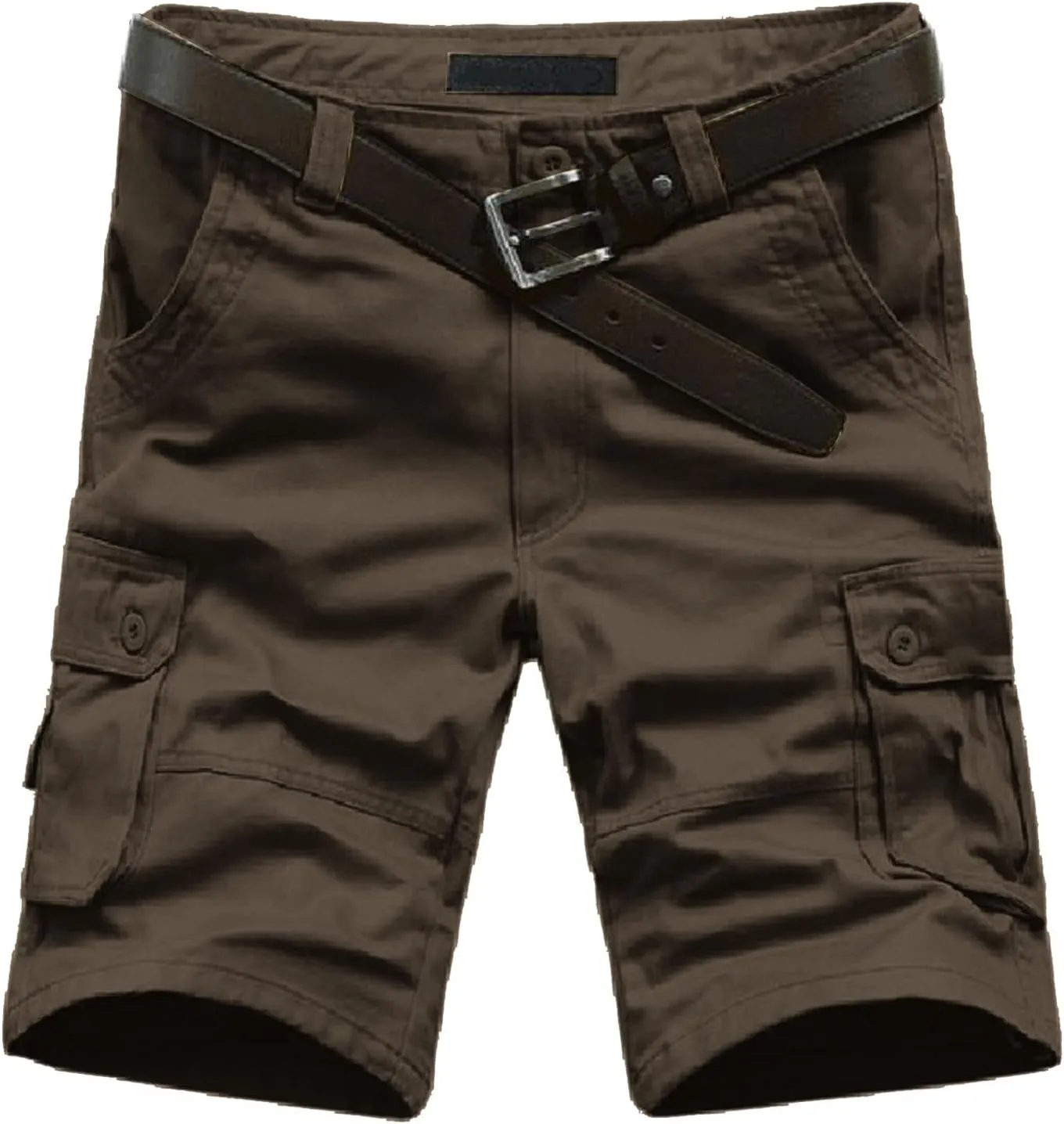 Men's Leisure Cargo Shorts Solid Multi-Pocket Trousers Hiking Shorts Fashion Joggers Casual Sports Workwear for Men