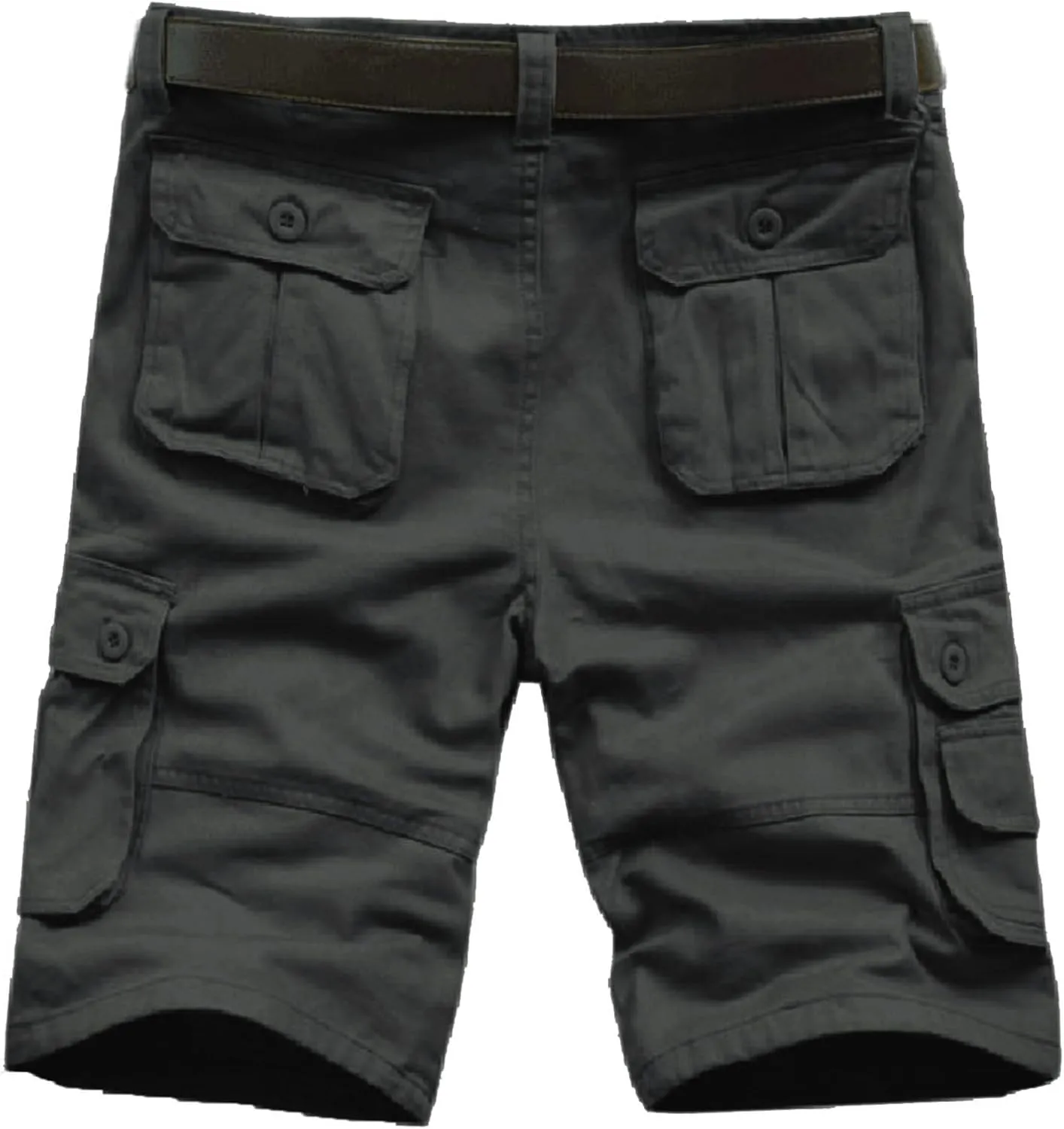 Men's Leisure Cargo Shorts Solid Multi-Pocket Trousers Hiking Shorts Fashion Joggers Casual Sports Workwear for Men