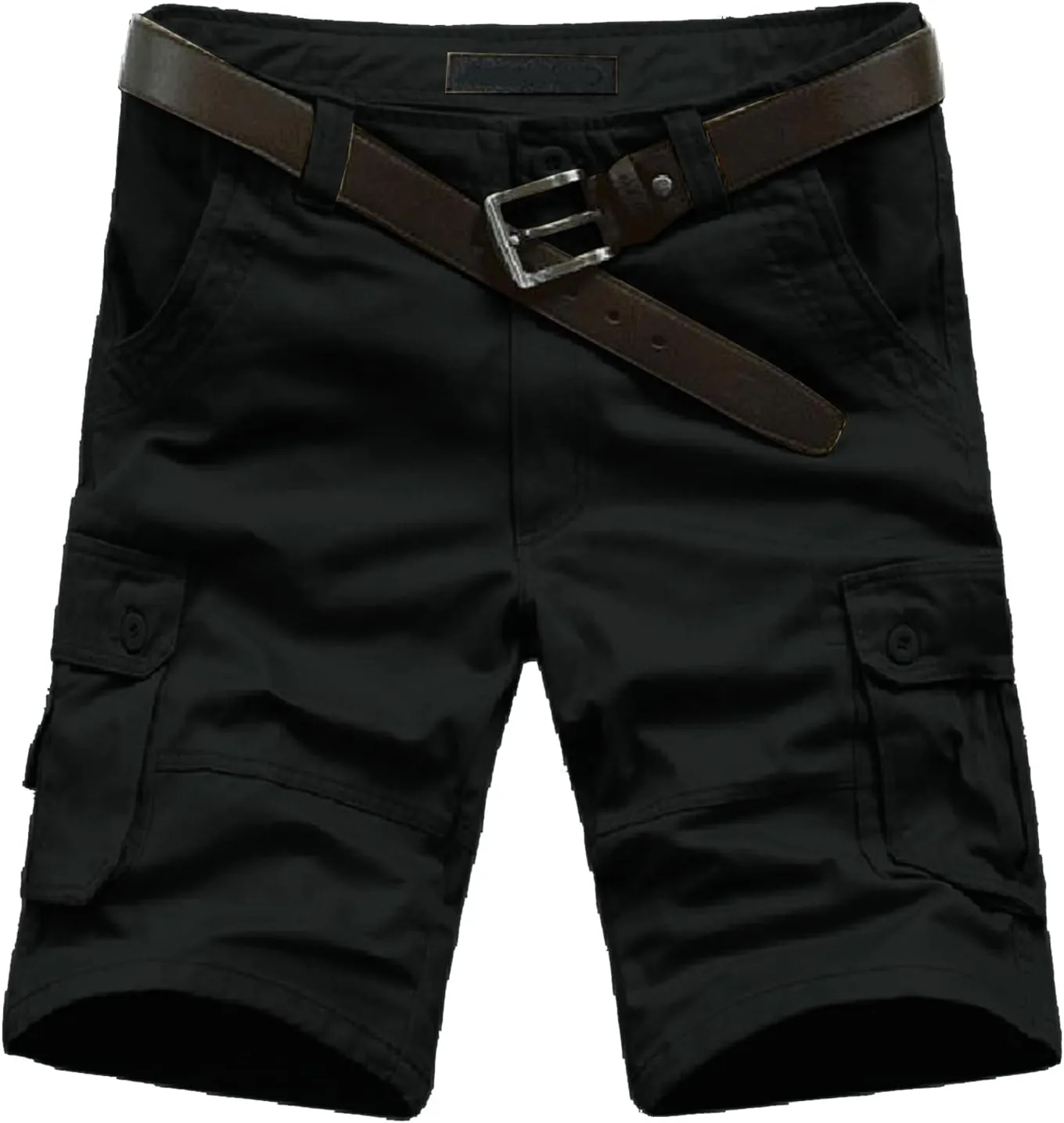Men's Leisure Cargo Shorts Solid Multi-Pocket Trousers Hiking Shorts Fashion Joggers Casual Sports Workwear for Men