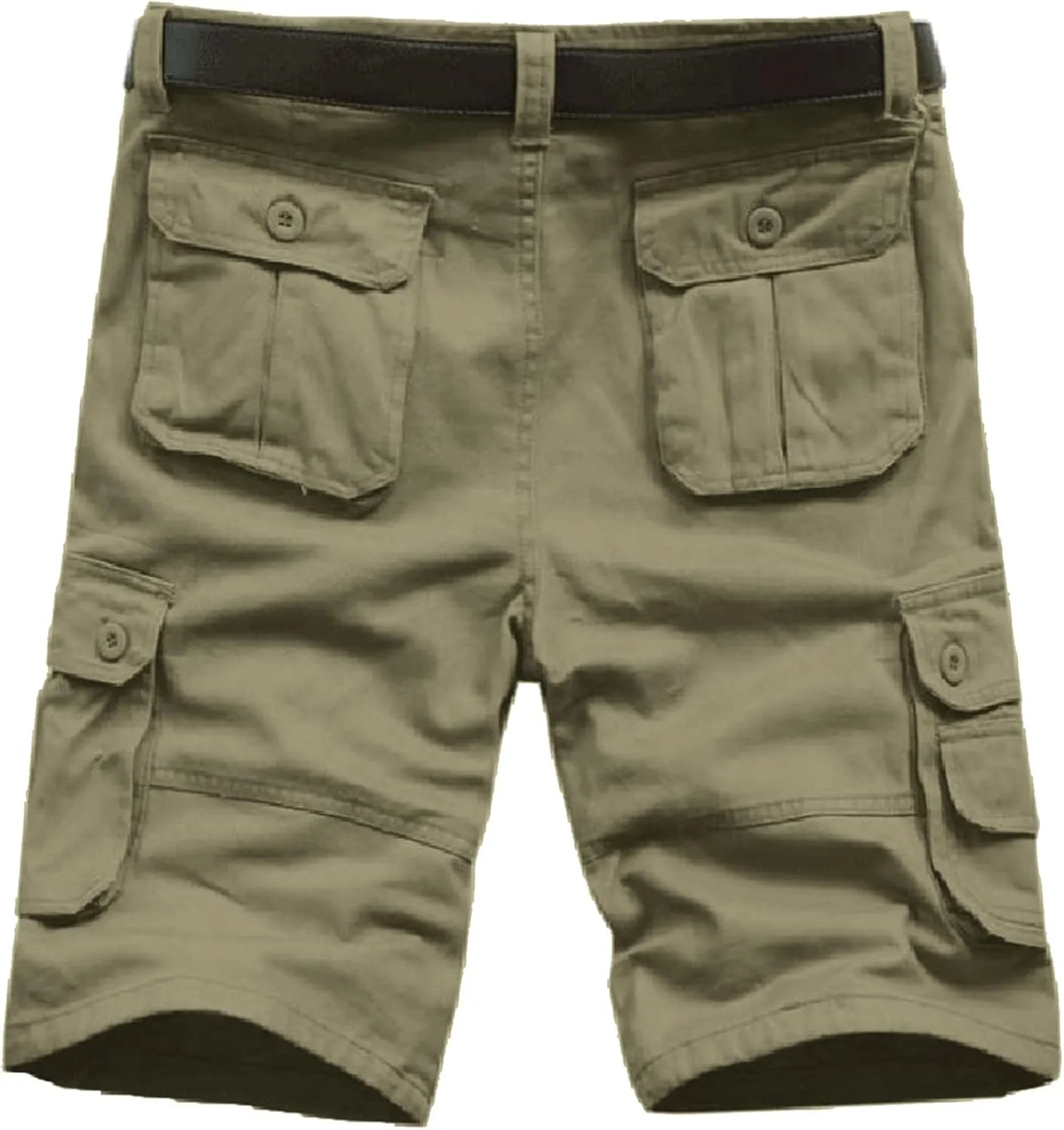 Men's Leisure Cargo Shorts Solid Multi-Pocket Trousers Hiking Shorts Fashion Joggers Casual Sports Workwear for Men