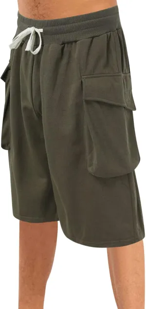 Mens Shorts 7 Inch Cargo, Cargo Shorts Cotton Work Shorts Multi Pocket Casual Comfort Flex Waistband Shorts