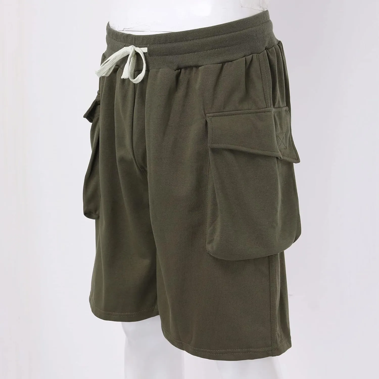 Mens Shorts 7 Inch Cargo, Cargo Shorts Cotton Work Shorts Multi Pocket Casual Comfort Flex Waistband Shorts