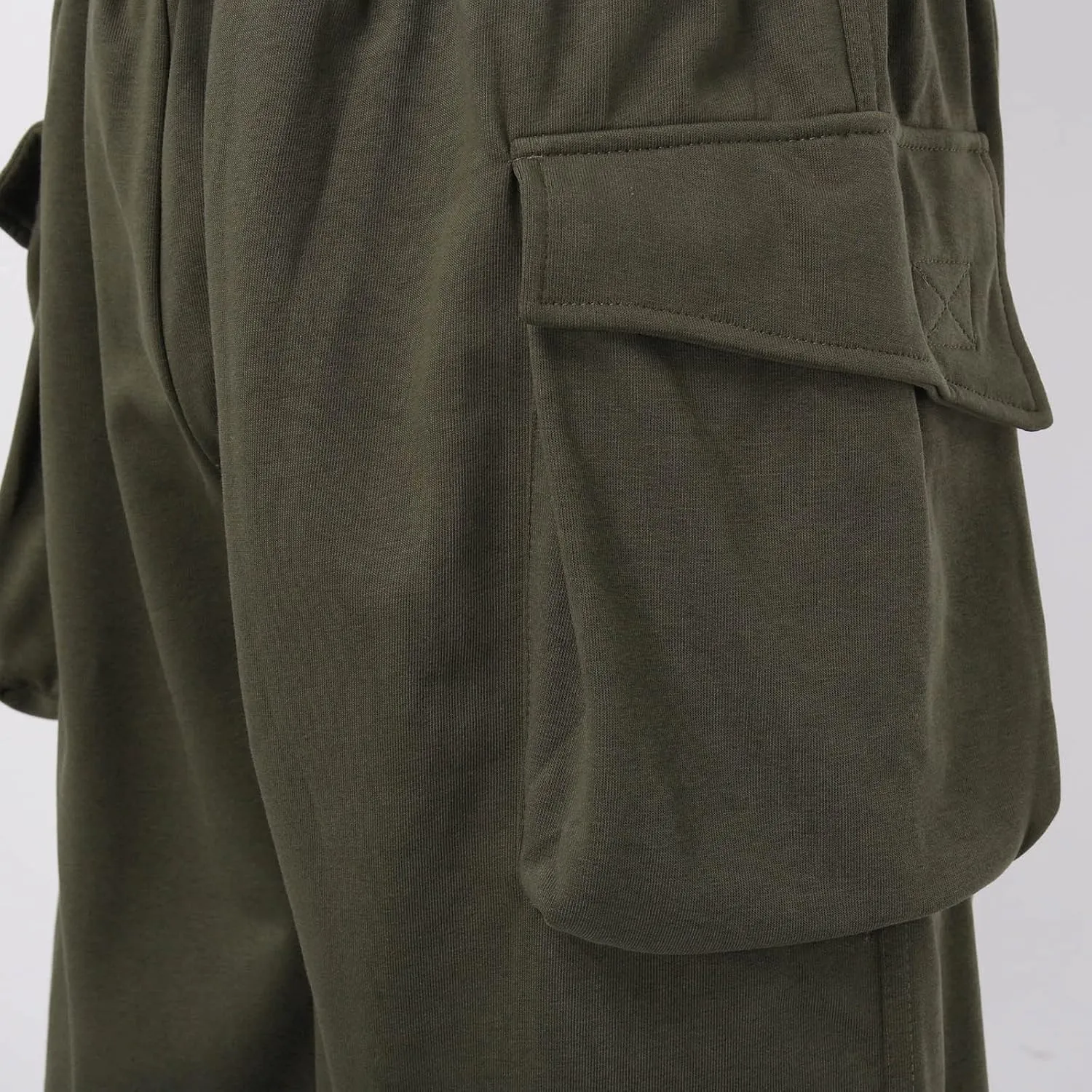Mens Shorts 7 Inch Cargo, Cargo Shorts Cotton Work Shorts Multi Pocket Casual Comfort Flex Waistband Shorts