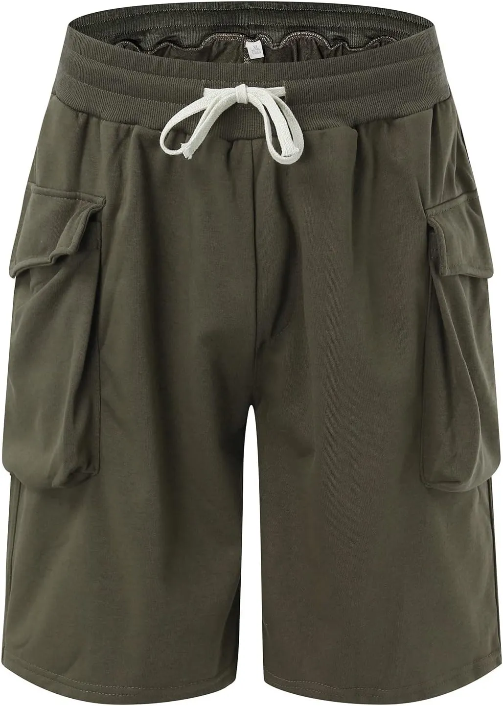 Mens Shorts 7 Inch Cargo, Cargo Shorts Cotton Work Shorts Multi Pocket Casual Comfort Flex Waistband Shorts