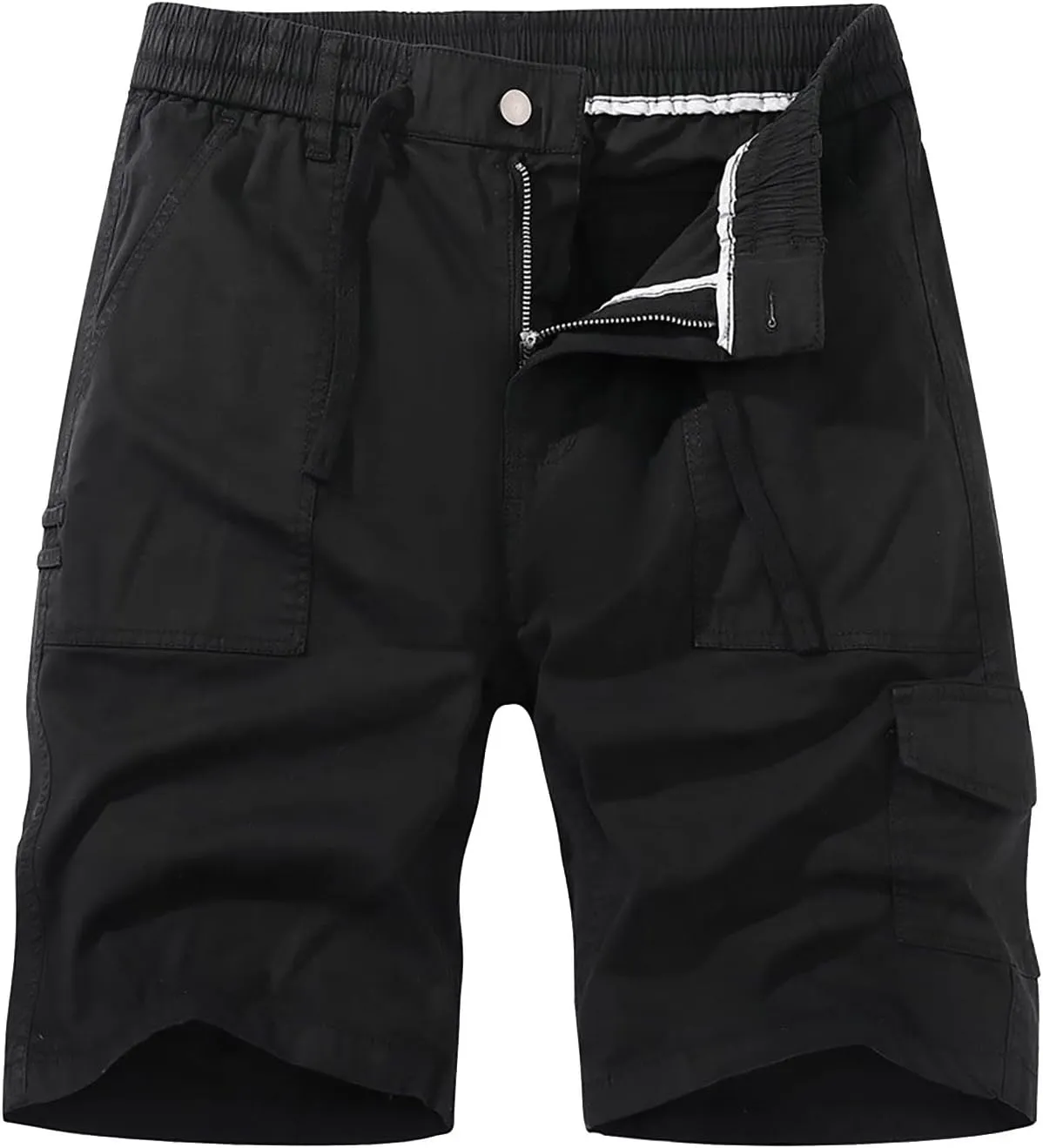 Mens Shorts 7 Inch Slim Fit Cargo Shorts Cool Classic Fit Expandable Waistband Hiking Shorts (Regular and Big & Tall)