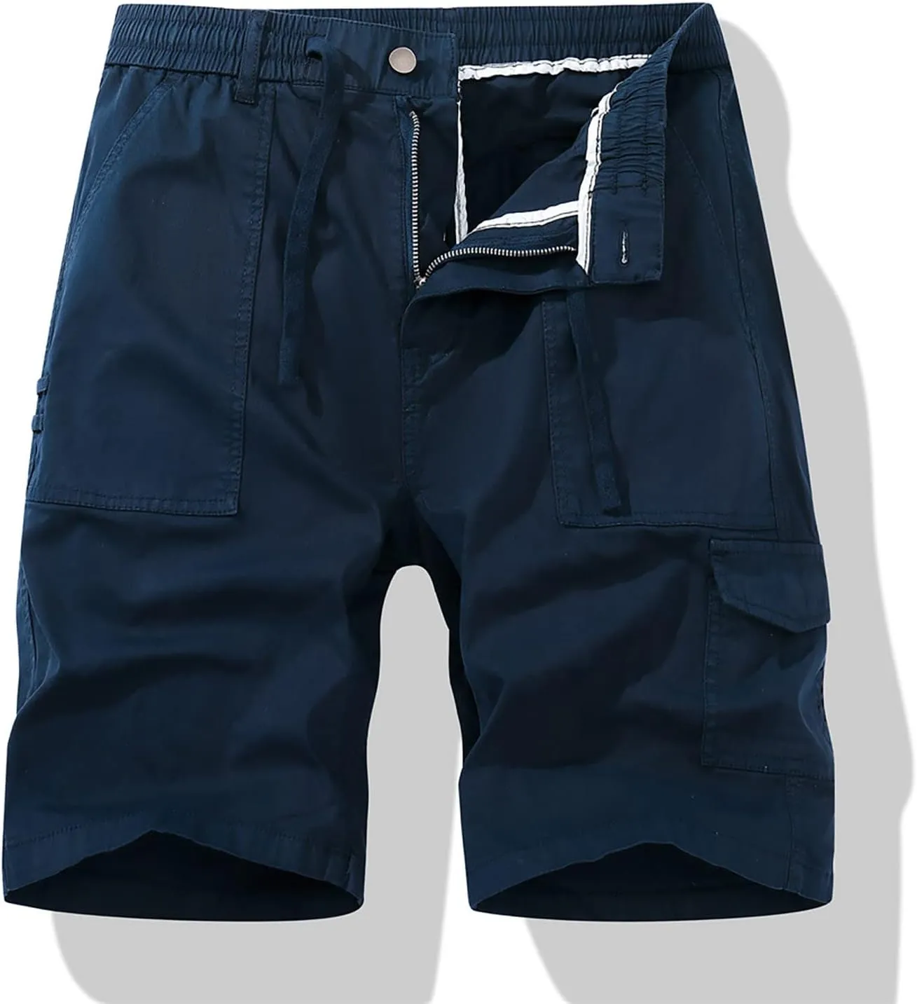 Mens Shorts 7 Inch Slim Fit Cargo Shorts Cool Classic Fit Expandable Waistband Hiking Shorts (Regular and Big & Tall)