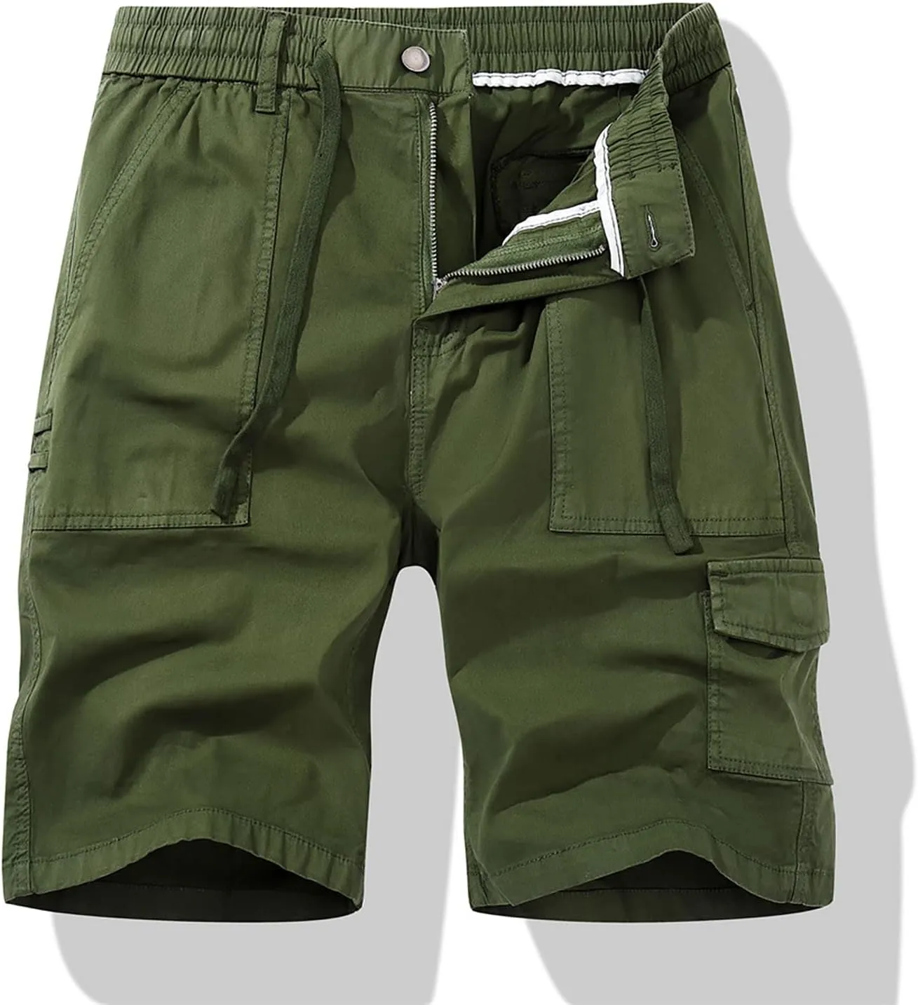 Mens Shorts 7 Inch Slim Fit Cargo Shorts Cool Classic Fit Expandable Waistband Hiking Shorts (Regular and Big & Tall)