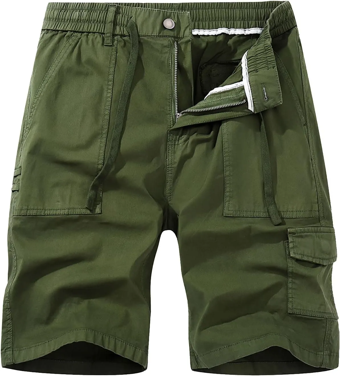 Mens Shorts 7 Inch Slim Fit Cargo Shorts Cool Classic Fit Expandable Waistband Hiking Shorts (Regular and Big & Tall)