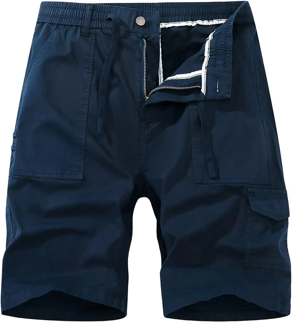 Mens Shorts 7 Inch Slim Fit Cargo Shorts Cool Classic Fit Expandable Waistband Hiking Shorts (Regular and Big & Tall)