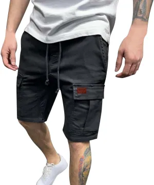 Mens Shorts 7 Inch Slim Fit Cargo Shorts Cotton Work Shorts Multi Pocket Casual Comfort Flex Waistband Shorts