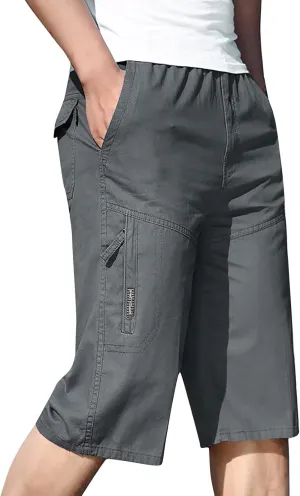 Mens Shorts Athletic Cargo Shorts Cool Classic Fit Expandable Waistband Hiking Shorts (Regular and Big & Tall)