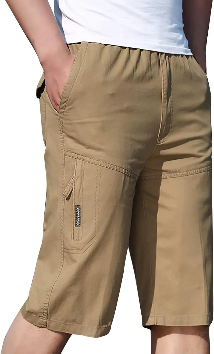 Mens Shorts Athletic Cargo Shorts Cool Classic Fit Expandable Waistband Hiking Shorts (Regular and Big & Tall)