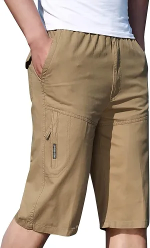 Mens Shorts Athletic Cargo Shorts Cool Classic Fit Expandable Waistband Hiking Shorts (Regular and Big & Tall)