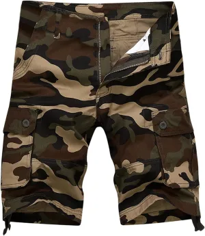 Mens Shorts Casual Big and Tall Cargo Shorts Cool Classic Expandable Waistband Hiking Shorts (Regular and Big & Tall)