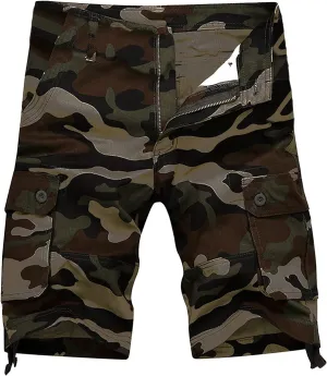 Mens Shorts Casual Big and Tall Cargo Shorts Cool Classic Expandable Waistband Hiking Shorts (Regular and Big & Tall)