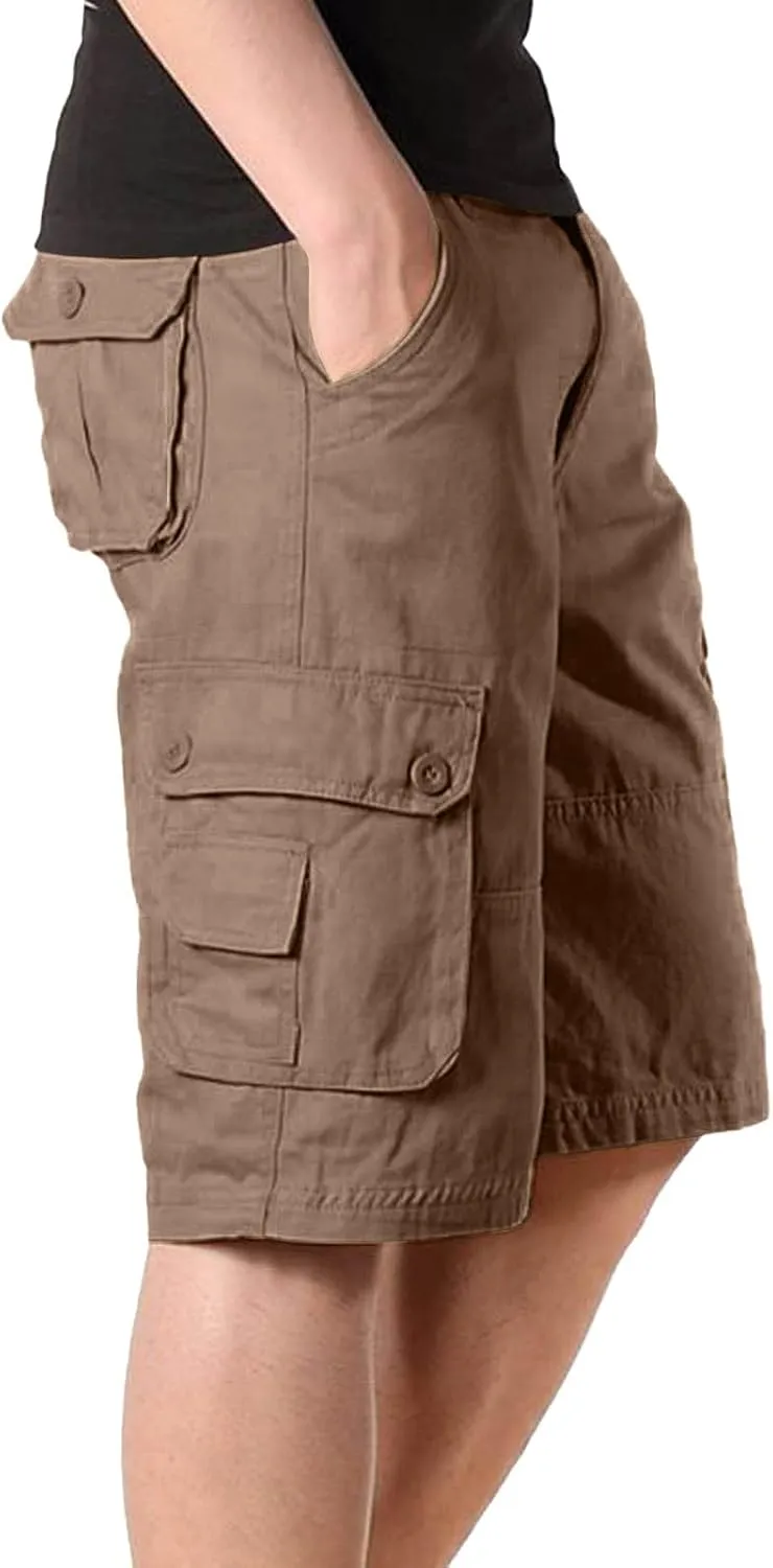 Mens Shorts Casual Stretch Tactical Hiking Shorts Waterproof Quick Dry Work Pants Hiking Fishing Short with Pockets