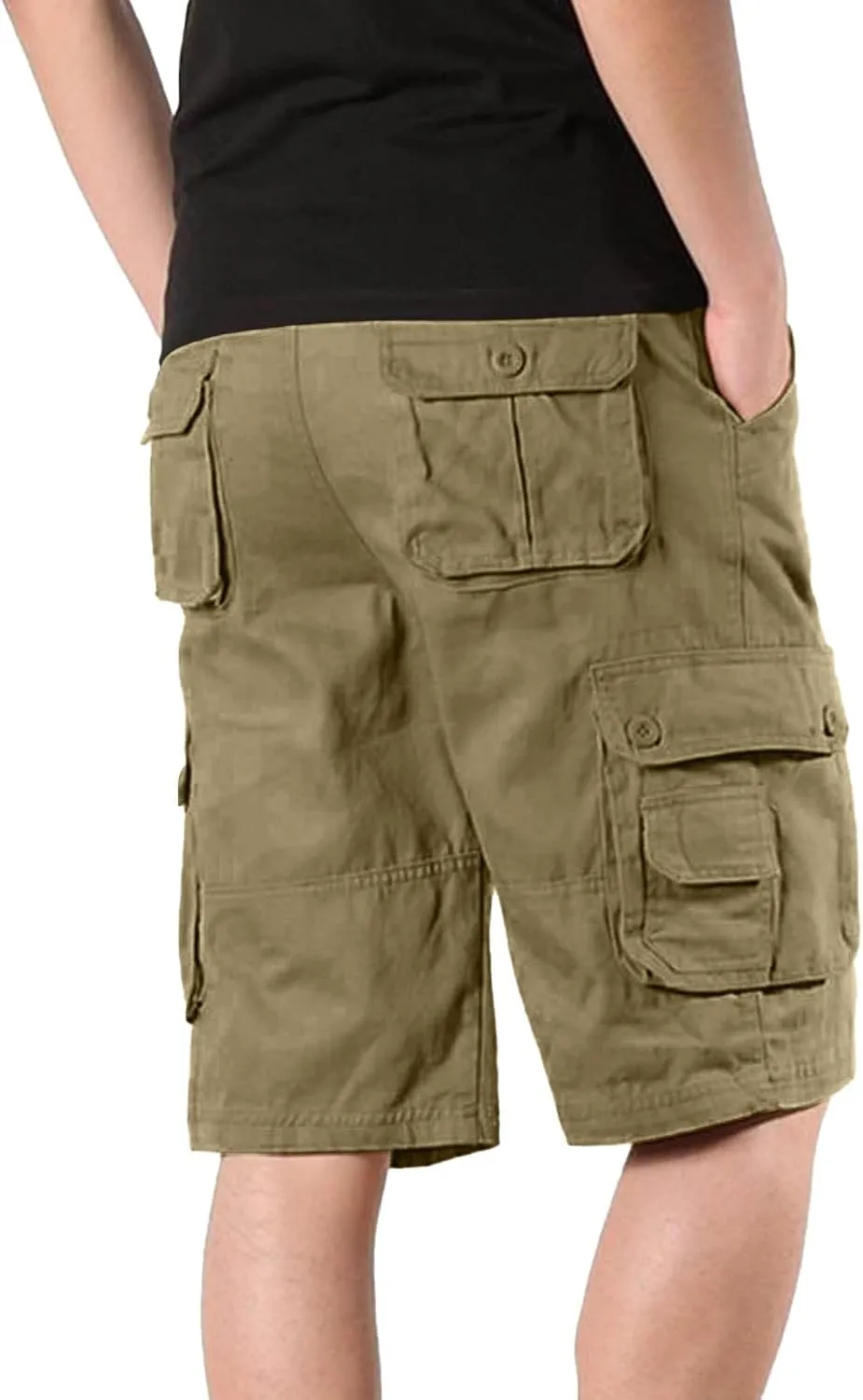 Mens Shorts Casual Stretch Tactical Hiking Shorts Waterproof Quick Dry Work Pants Hiking Fishing Short with Pockets