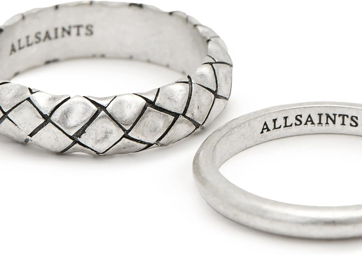 Men's Textured Band Ring Set