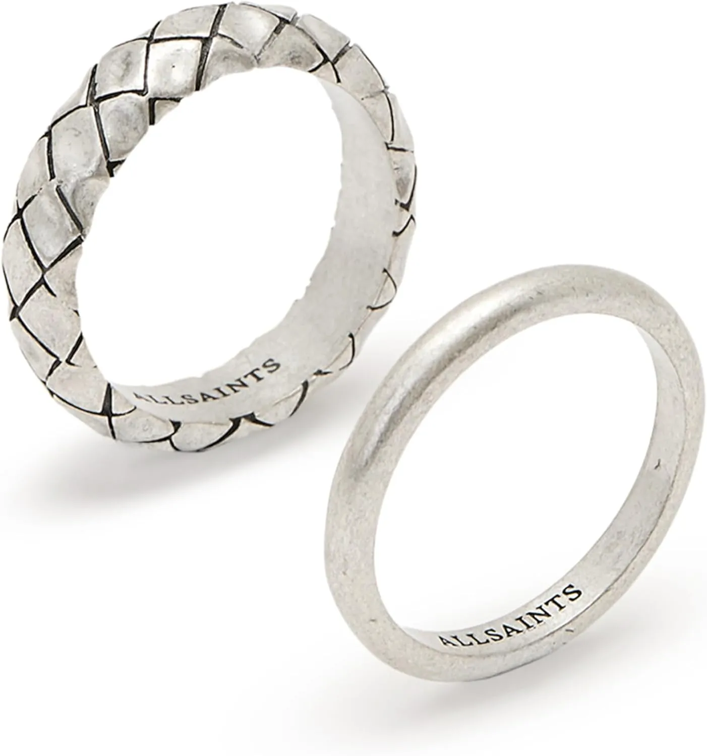 Men's Textured Band Ring Set