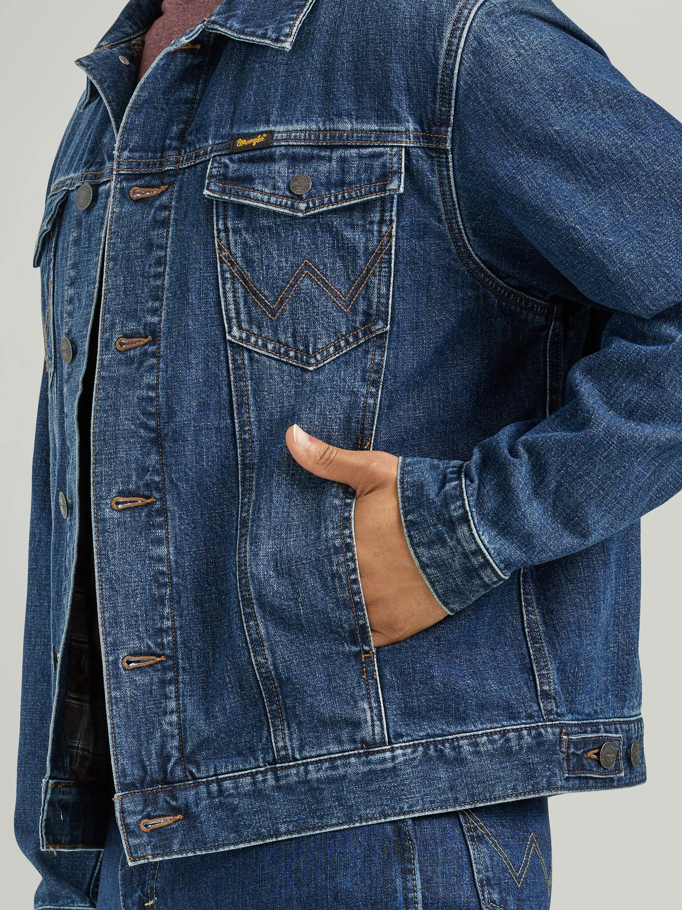 Men's Wrangler Lined Denim Jacket #112353399