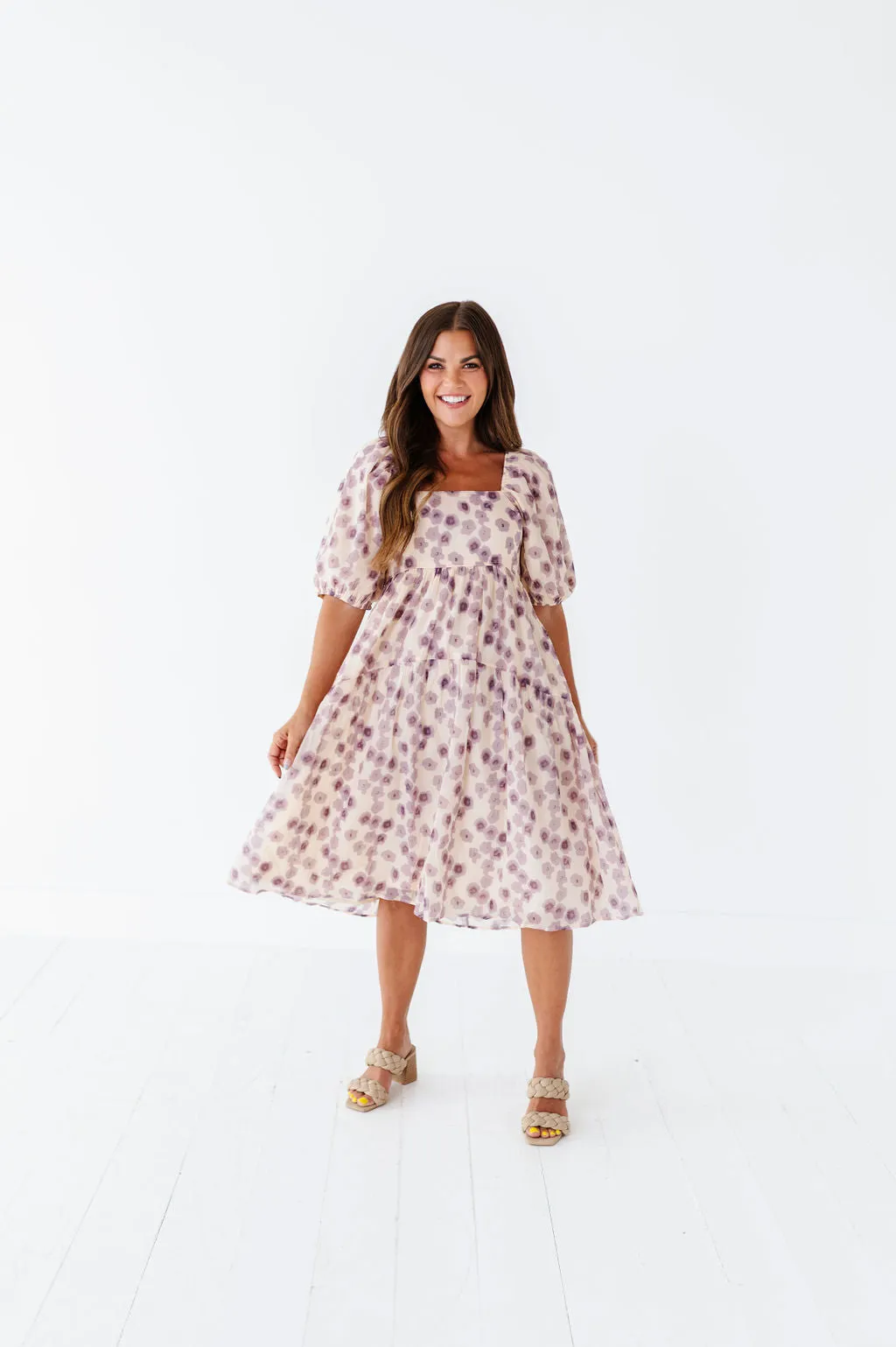 Milani Floral Dress in Lavender