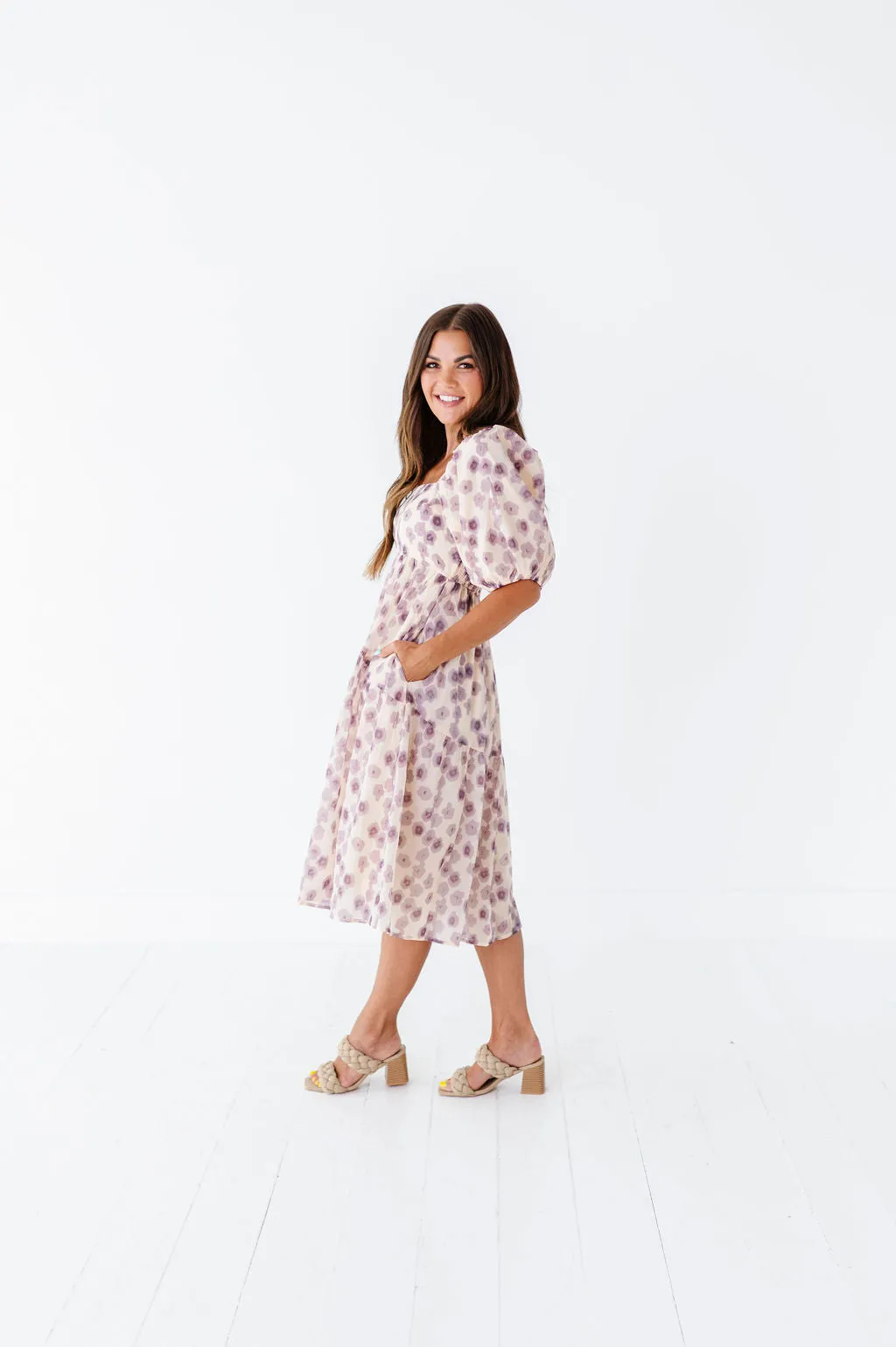 Milani Floral Dress in Lavender
