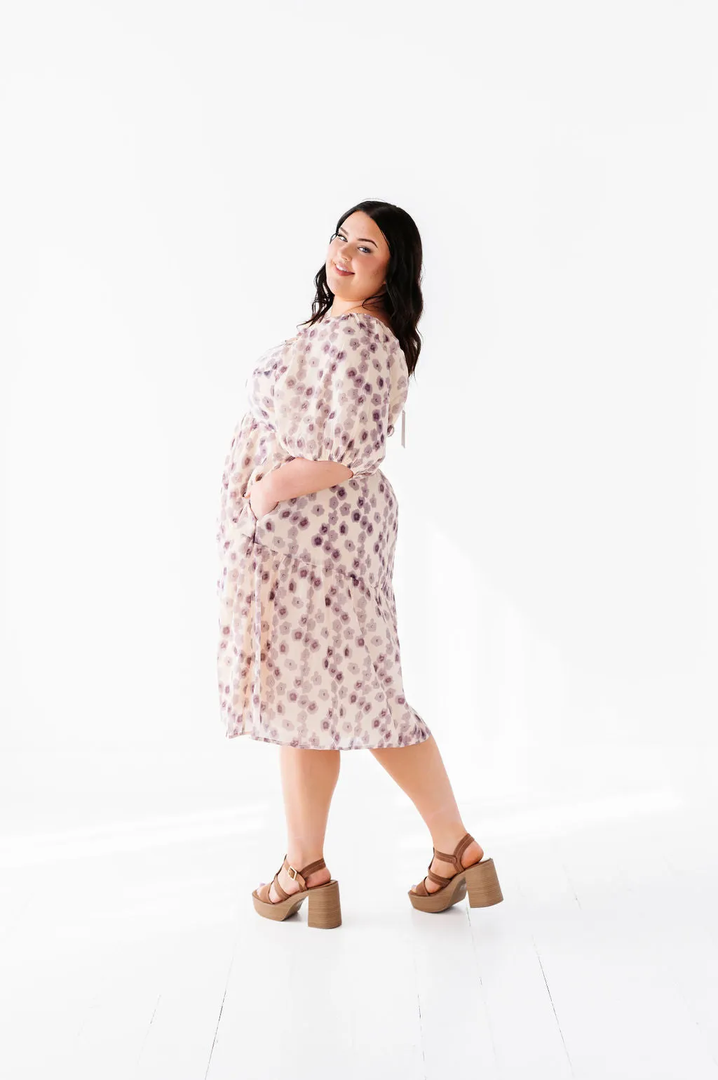 Milani Floral Dress in Lavender