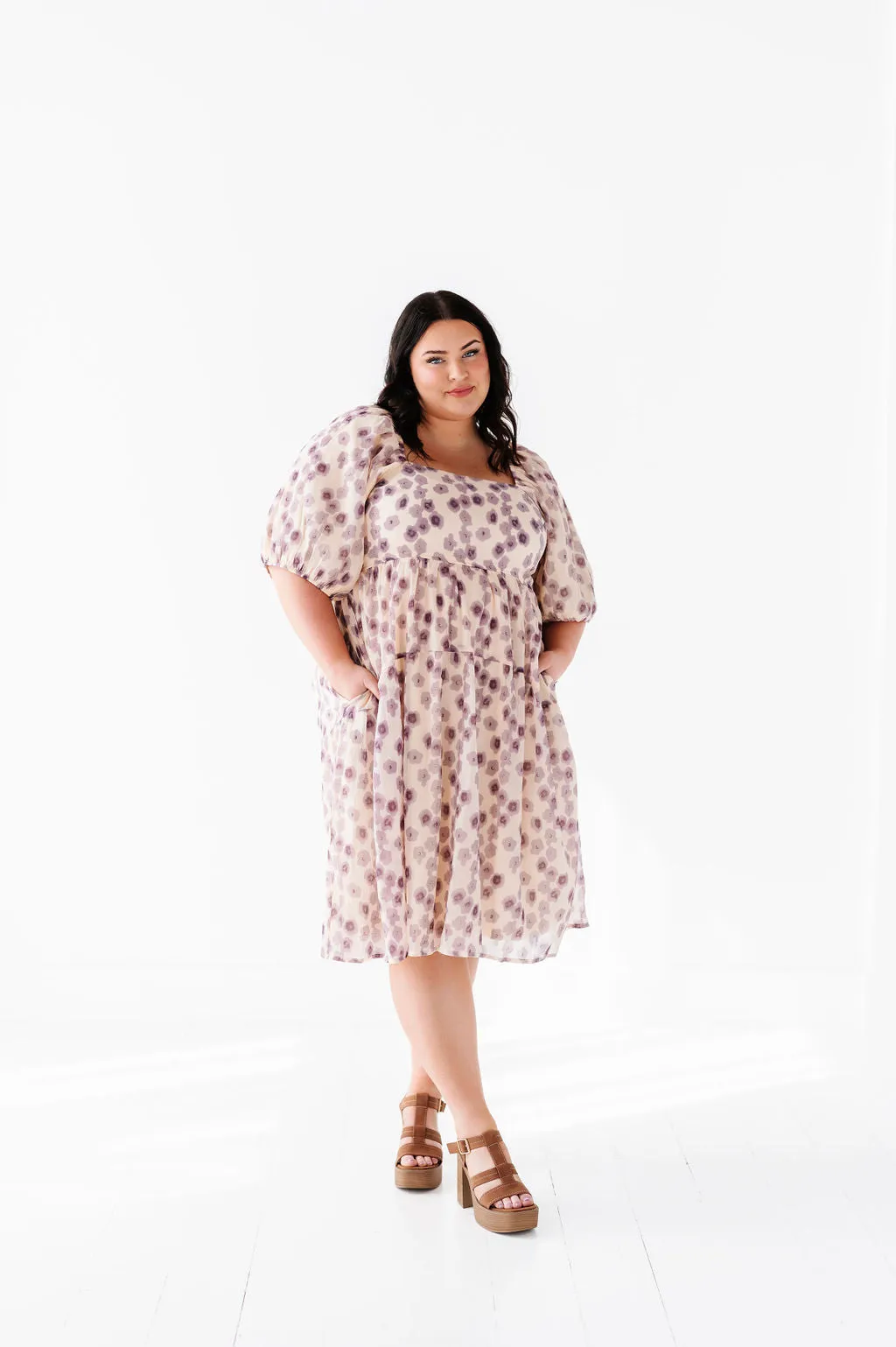 Milani Floral Dress in Lavender