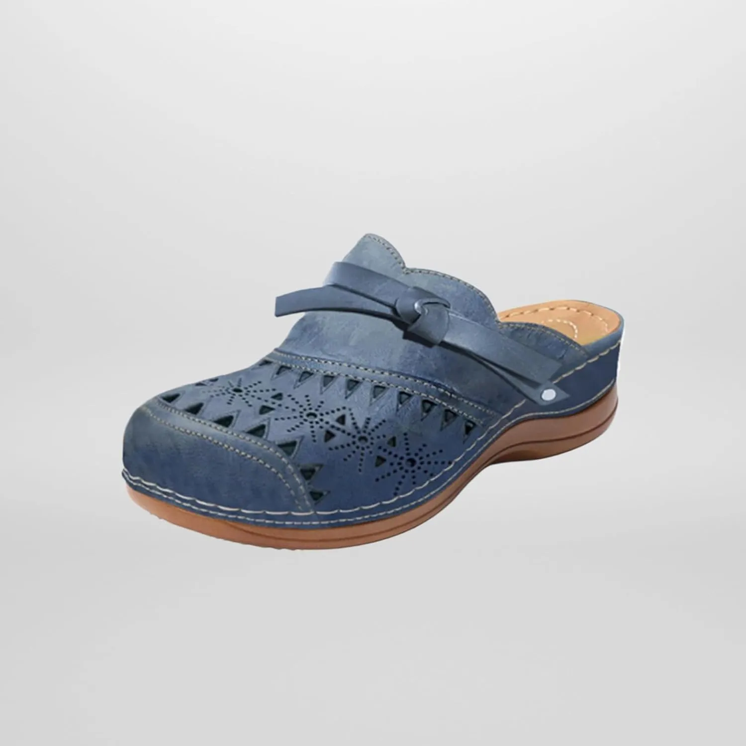 Mules for Women Summer Non Slip Orthopedic Shoes with Arch Support Comfortable Breathable Mesh Walking Clogs Dressy Closed Toe Slip On Slippers Casual Open Back Shoes