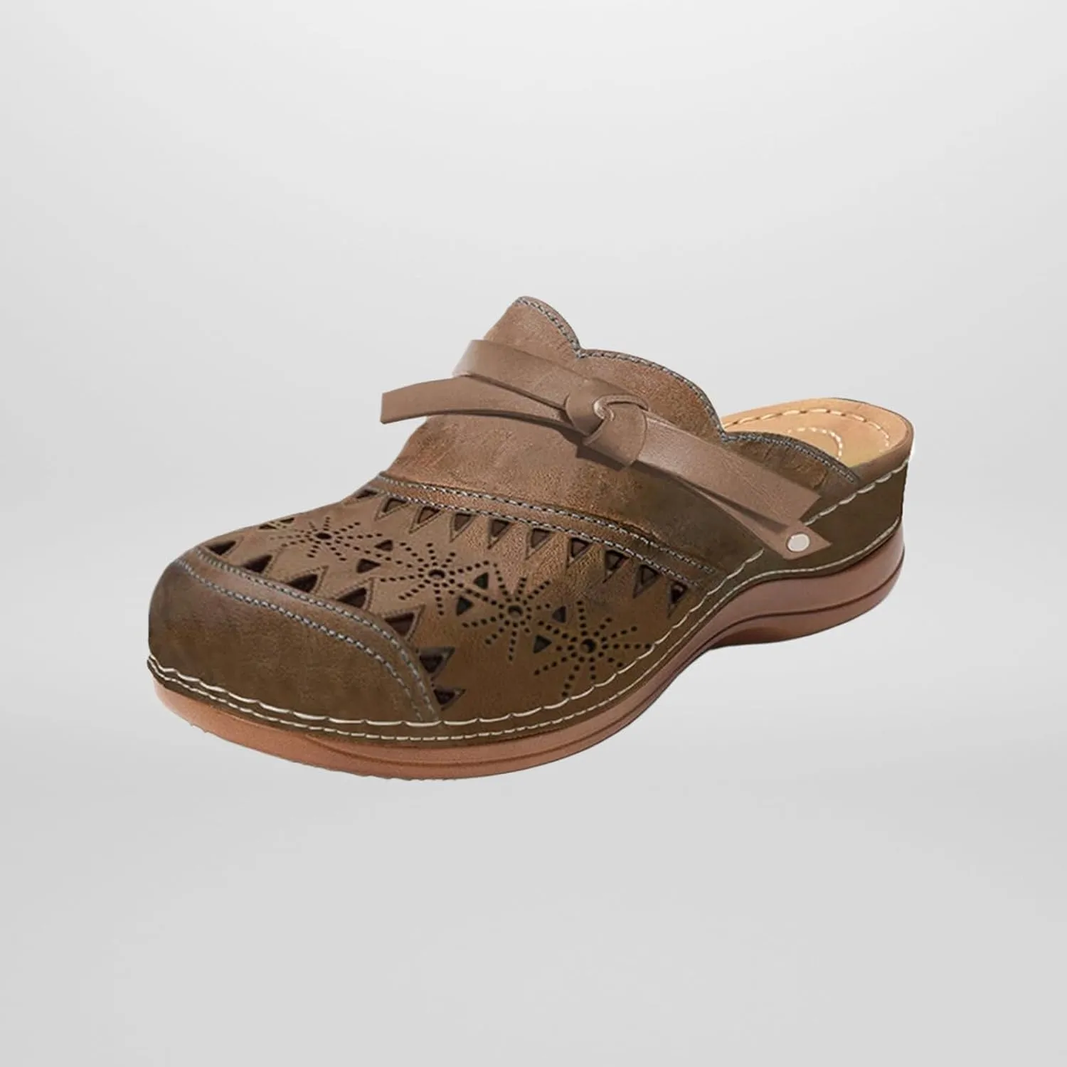 Mules for Women Summer Non Slip Orthopedic Shoes with Arch Support Comfortable Breathable Mesh Walking Clogs Dressy Closed Toe Slip On Slippers Casual Open Back Shoes