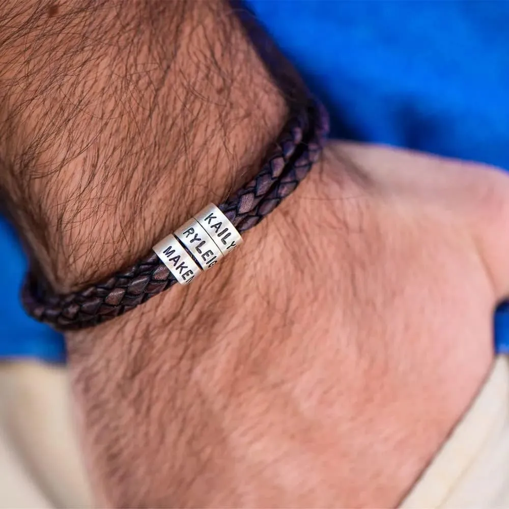MyNameNecklace Personalized Choose Your Style Men Bracelet - Custom Inscriptions - Meaningful Gift for Him, Husband - Gift for Father's Day, Christmas, Birthday by - MYKA