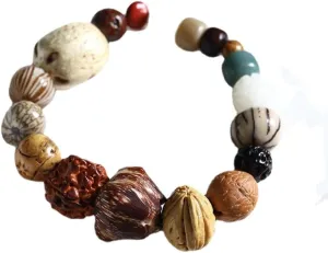 Natural Bodhi 18 Beads Prayer Bead Bracelet for Meditation Buddhist Bead
